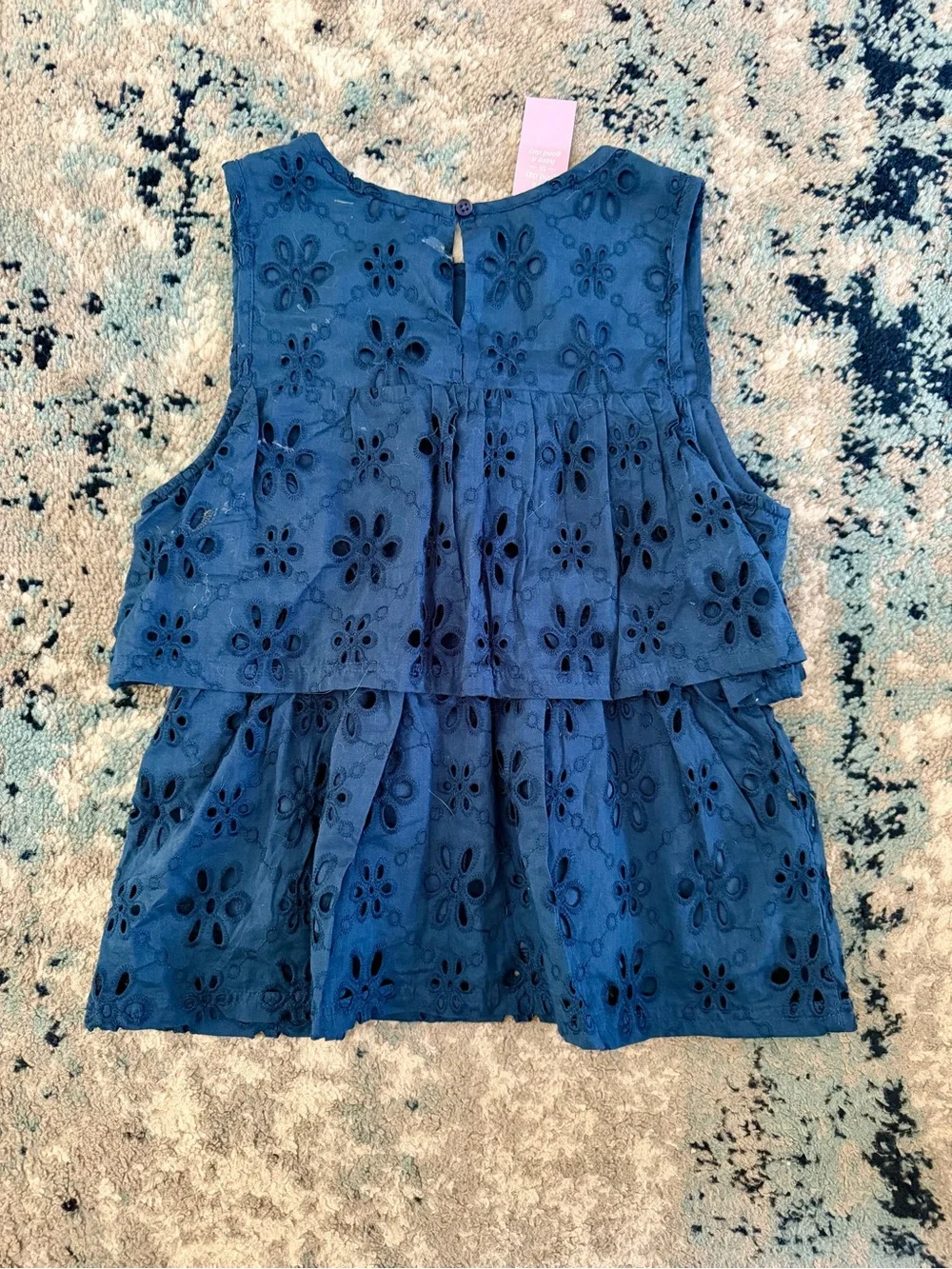 Maurice’s Kids Eyelet Tiered Tank Top L(10-12) and Tie-Dye Denim Skirt XL(13/14)